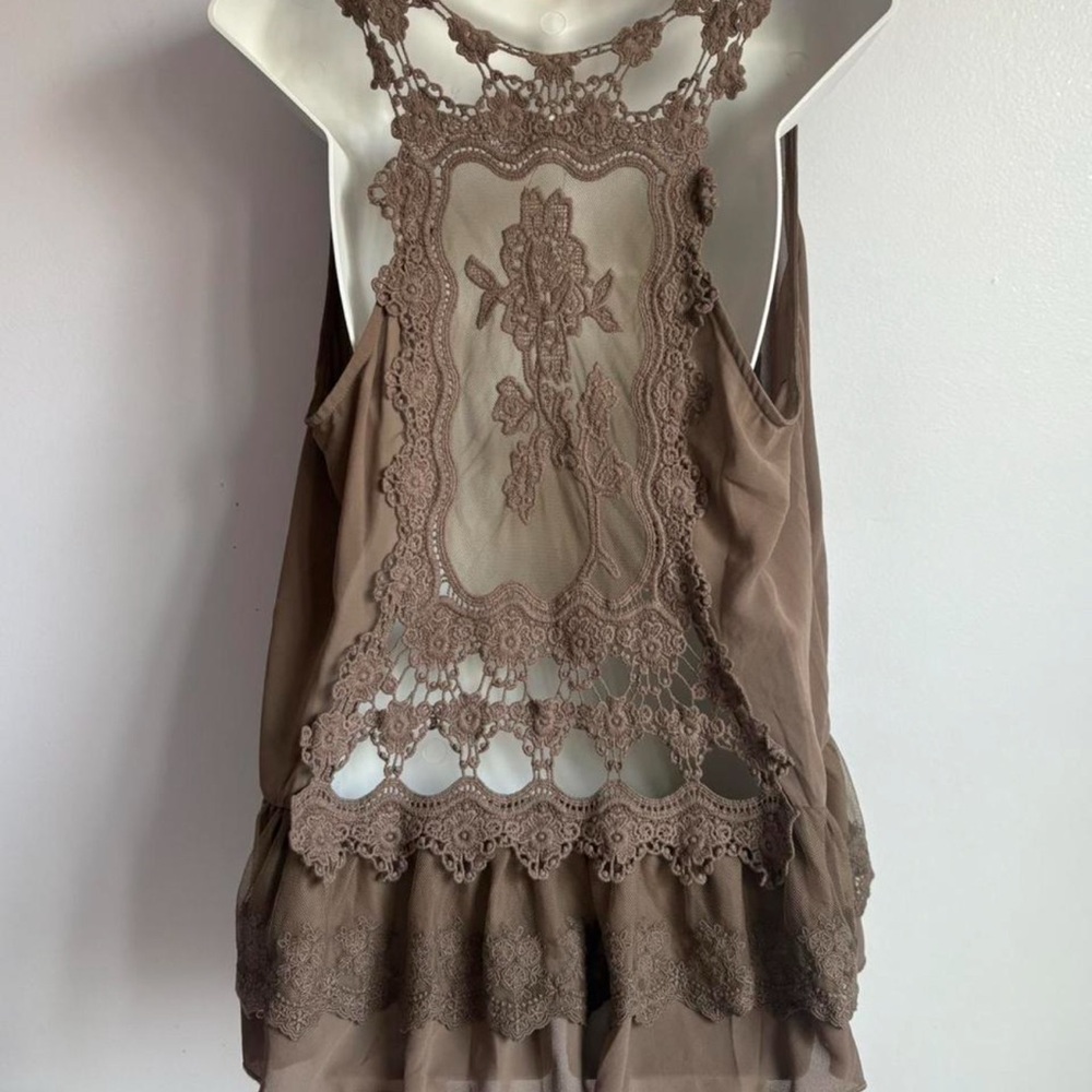 Altar’d State boho chic ruffle vest